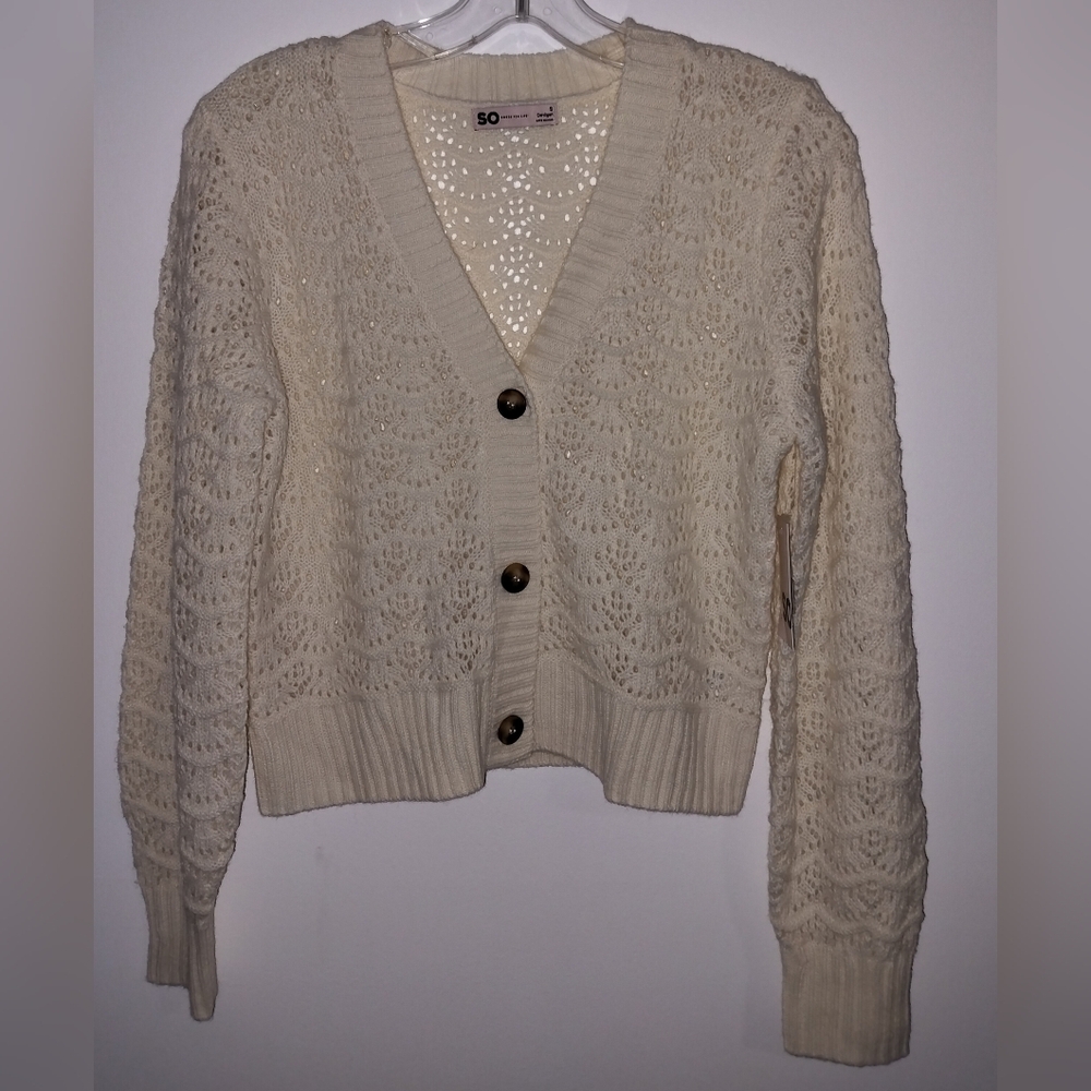 NWT Sonoma Goods For Life 3 Button Cropped Cardigan S